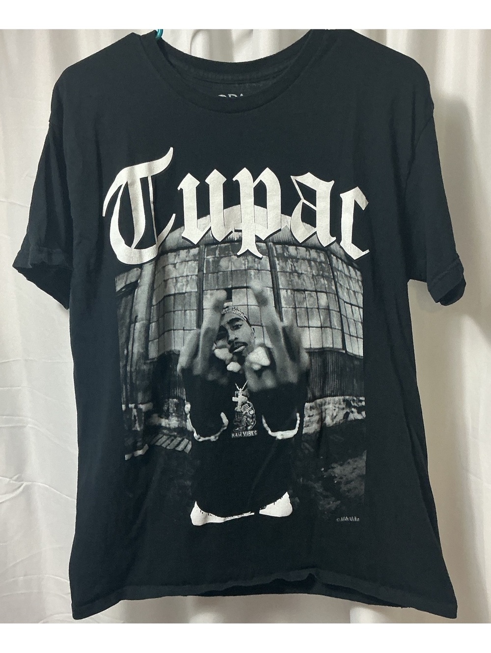 2PAC Tupac Shakur Men’s L Graphic T-Shirt Black 2024 Bravado Hip Hop